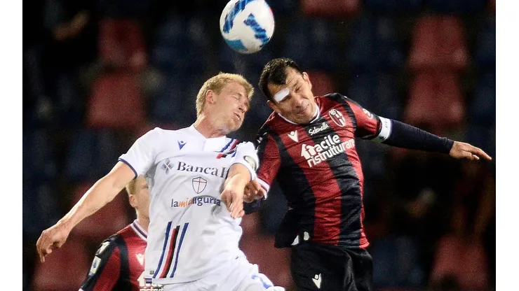 Gary Medel fue titular en el Bologna pese a su duro golpe en la fecha pasada