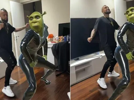 Vidal hace estallar las redes con baile junto a peculiar Shrek