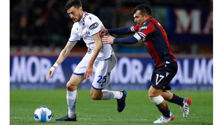 Gary Medel jugó con una vendaje en su pierna que escondió los graves cortes ante la Sampdoria