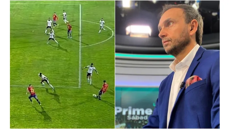 Rodrigo Sepúlveda no se convence de la operación del VAR en el partido de Colo Colo ante Unión Española.