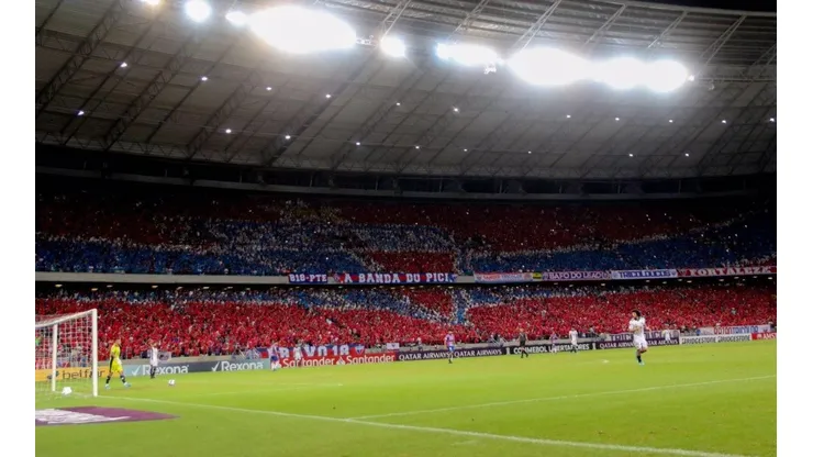 El mosaico que fue preparado por los hinchas de Fortaleza en Brasil.