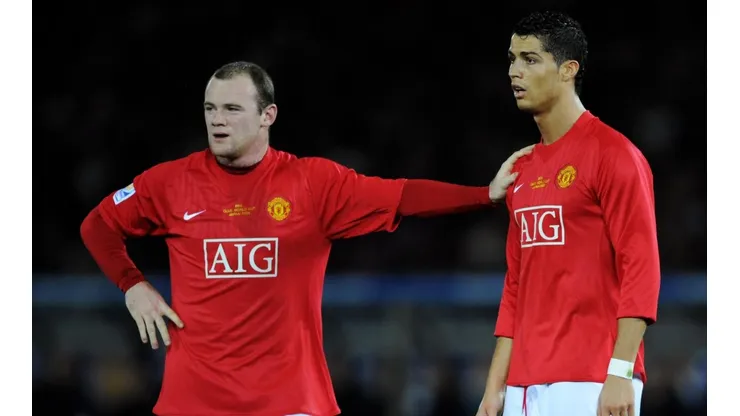 Wayne Rooney y Cristiano Ronaldo juntos en Man United en 2008