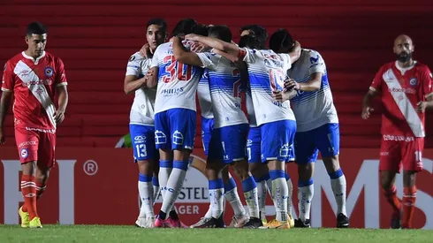 La Católica celebra el triunfo contra Argentinos Juniors en la Libertadores 2021