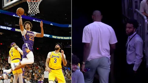 Lebron James se fue antes de que terminara el partido ante los Suns