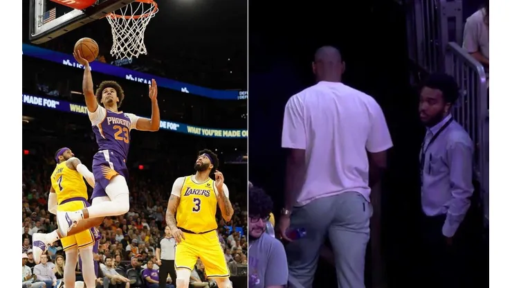 Lebron James se fue antes de que terminara el partido ante los Suns