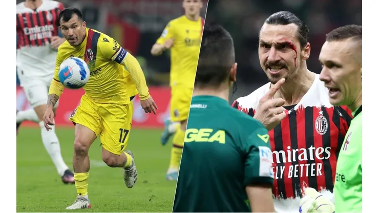 Gary Medel y Zlatan Ibrahimovic protagonizaron un fuerte choque en Italia