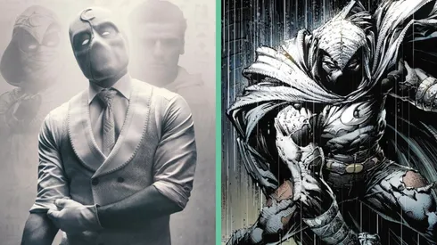 Moon Knight en la serie y Moon Knight en los cómics.