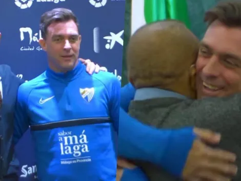Guede emocionadísimo en su presentación con el Málaga