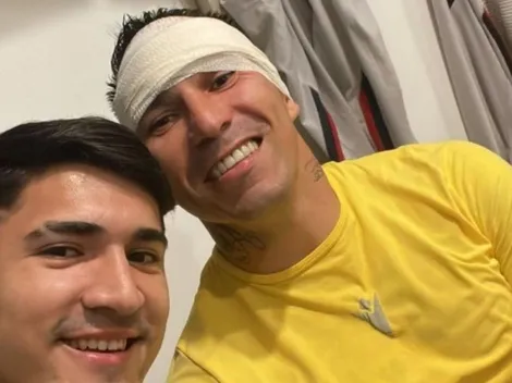 Gary se ríe del "tatuaje" que le quedó tras choque con Zlatan