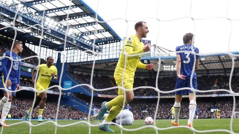 Christian Eriksen marcó el segundo gol del Brentford.