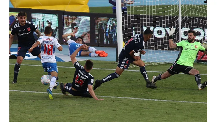 Universidad Católica y Universidad de Chile protagonizan una nueva versión del Clásico Universitario en el estadio San Carlos de Apoquindo.