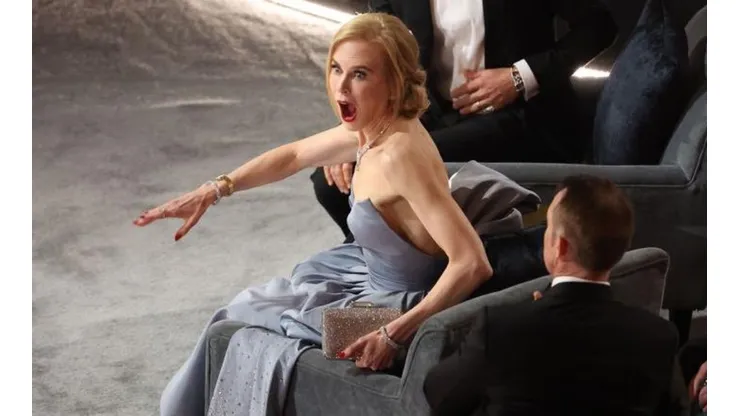 Nicole Kidman en la viralizada foto de los Oscar 2022.