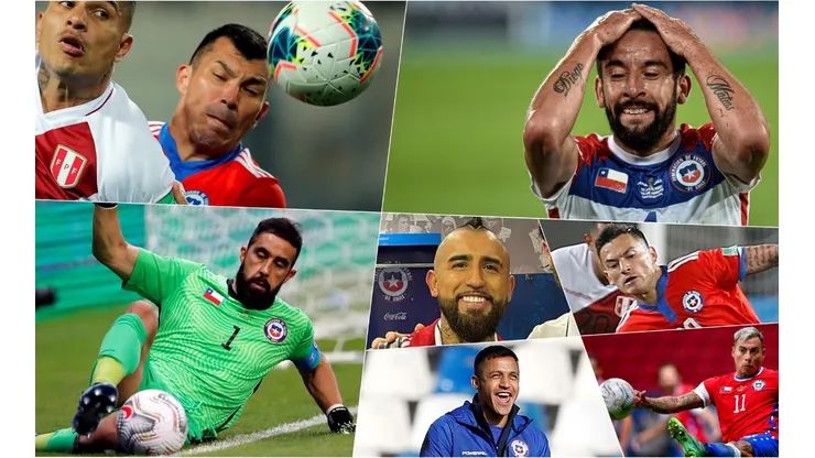 Los siete héroes de la Generación Dorada que quedan en la selección chilena: Bravo, Isla, Medel, Aránguiz, Vidal, Alexis y Vargas