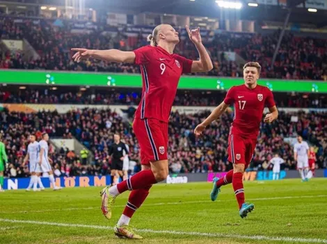 Haaland vuelve al gol y hace historia con la selección de Noruega