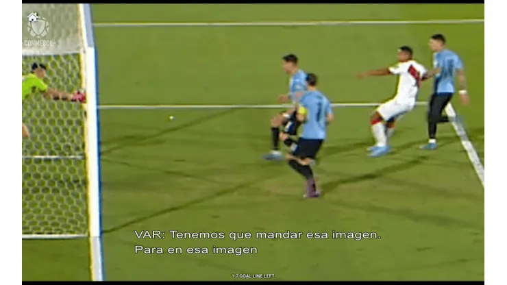 Con esta toma decidieron con no dar el gol a Perú frente a Uruguay.