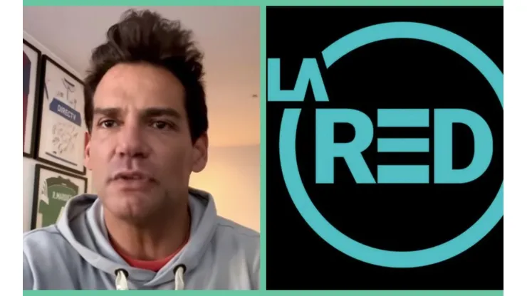 Cristián de la Fuente y el actual logo de La Red.