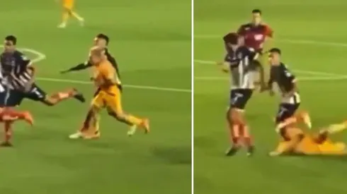 Yeferson Soteldo recibió un tremendo golpazo de Matías Kranevitter.