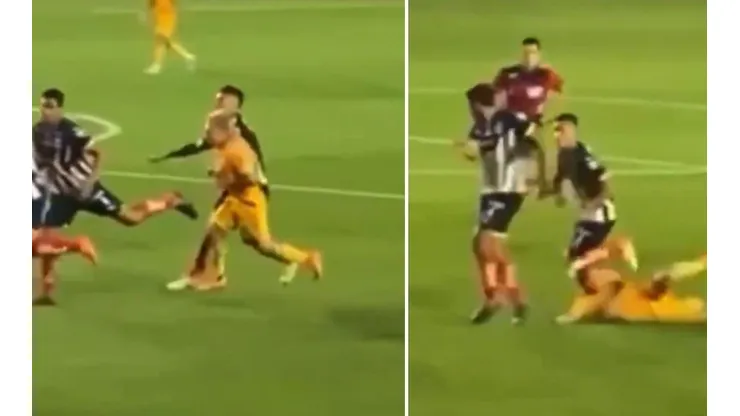 Yeferson Soteldo recibió un tremendo golpazo de Matías Kranevitter.