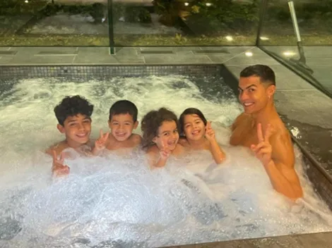 CR7 se olvida de las críticas y se relaja en el día del padre