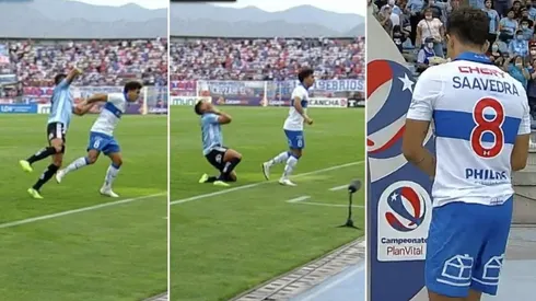 El canterano se fue a las duchas tras meter un fuerte codazo.