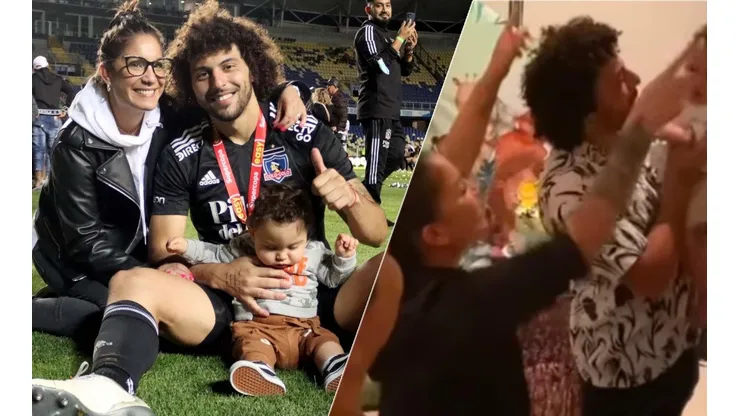 El hijo de Maxi Falcón y Florencia Pouso ya es un colocolino más