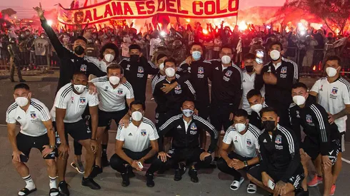 Colo Colo recibió el calor de sus hinchas en Calama.