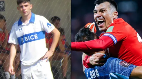 Gary Medel se mostró feliz con su hijo en la UC.