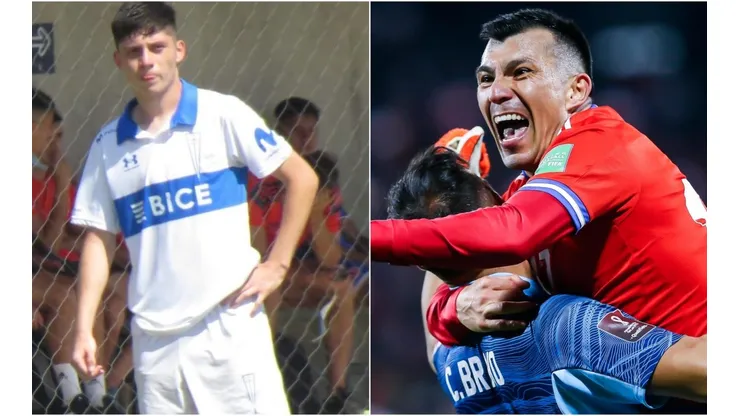 Gary Medel se mostró feliz con su hijo en la UC.
