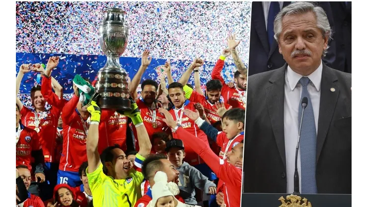 El presidente de Argentina tuvo el recuerdo de las Copa América que ganó Chile.
