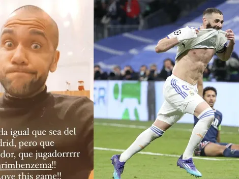 Dani Alves vuelto loco: "Me da igual que Benzema sea del Madrid..."