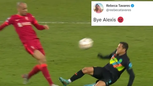 La pareja de Fabinho se molestó por la falta de Sánchez.