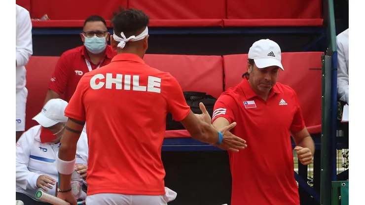 Nicolás Massú y Alejandro Tabilo en la Copa Davis