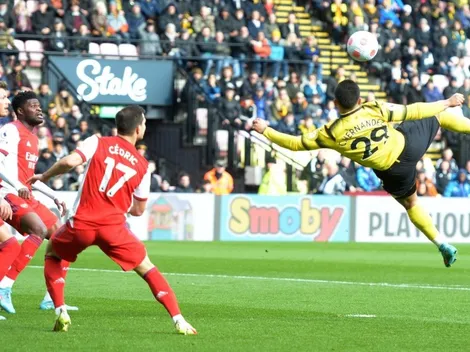 ¡Al Puskas! Compañero de Sierralta marca golazo de chilena al Arsenal