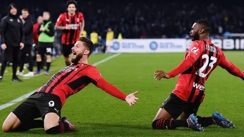 Giroud celebró el único gol de la victoria sobre Napoli