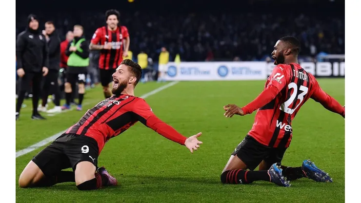 Giroud celebró el único gol de la victoria sobre Napoli