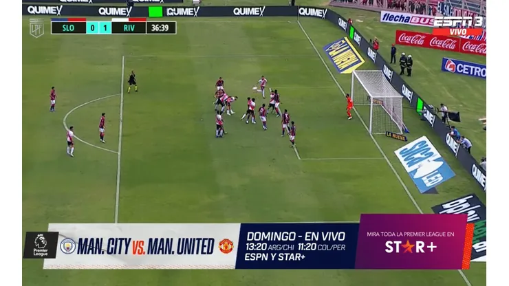 Un tremendo cabezazo de Paulo Díaz siginficó el primer gol de River.