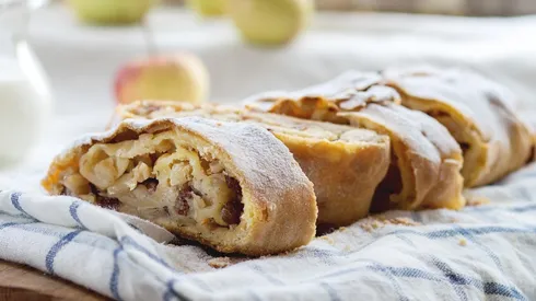 Strudel de manzana vegano
