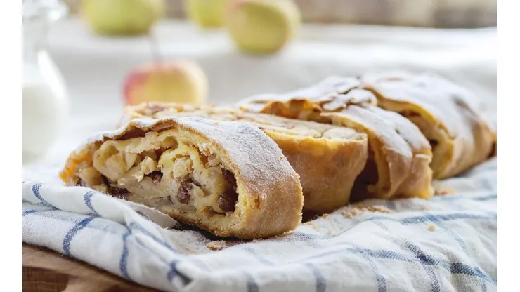 Strudel de manzana vegano