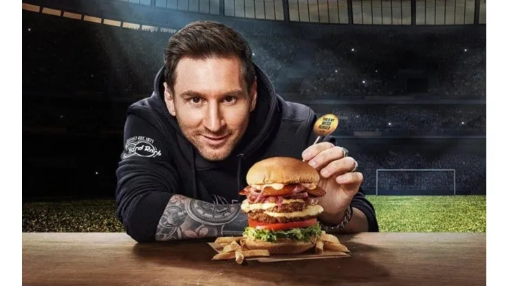 Lionel Messi creó la Messi Burger, disponible en todos los Hard Rock Cafe en el mundo, incluyendo el local de Santiago.