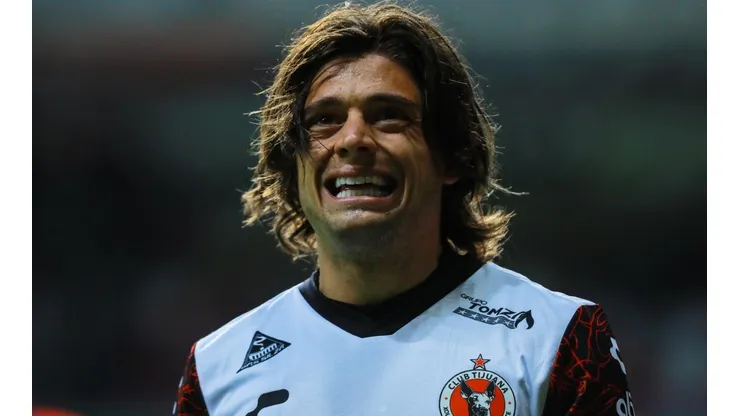 La sonrisa de Montecinos tras anotar el gol del triunfo de Xolos de Tijuana