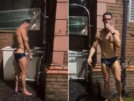 La extraña ducha en vivo de Cristiano: "¿Esto es normal?"