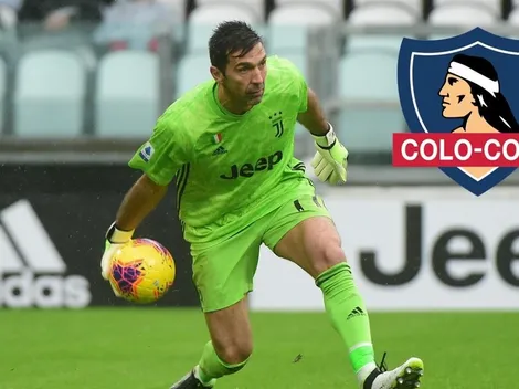 El mítico Buffon posa con la camiseta de Colo Colo