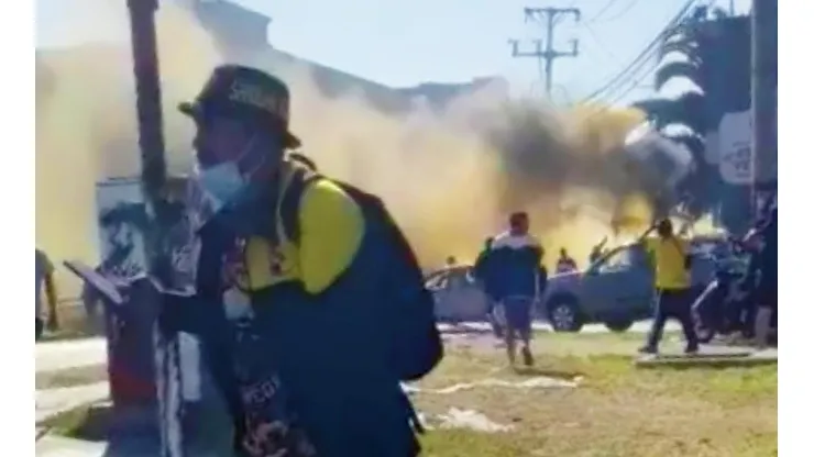 El sector cercano al mall de La Serena se convirtió en un campo de batalla.