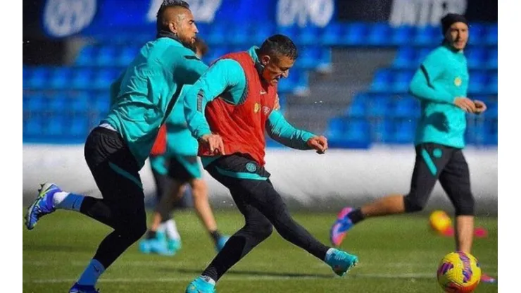 El duro entrenamiento del Inter de Milán con Alexis y VIidal como protagonista
