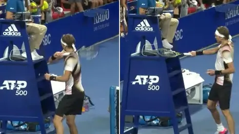 El germano reaccionó pésimo tras perder en dobles.