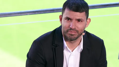 Agüero con los ojos llorosos el día que anunció su retiro del fútbol