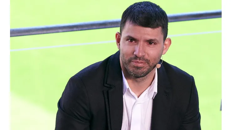 Agüero con los ojos llorosos el día que anunció su retiro del fútbol