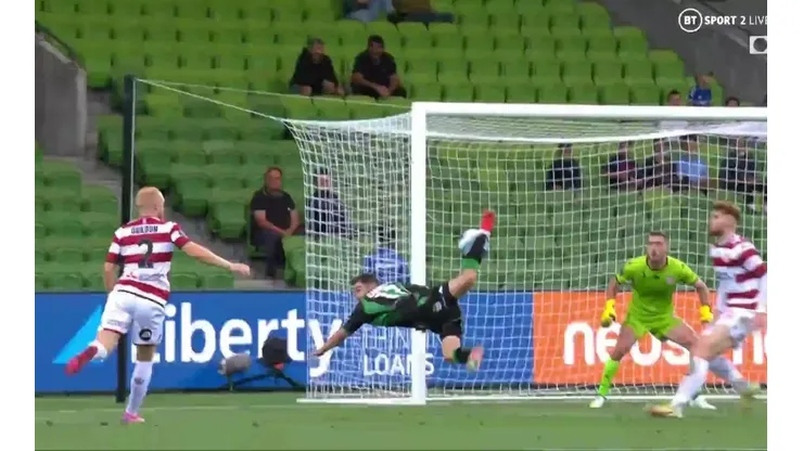 Ben Garuccio marcó un golazo de escorpión en Australia