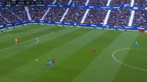 La tremenda definición de Luis Suárez para el segundo gol del Atlético.