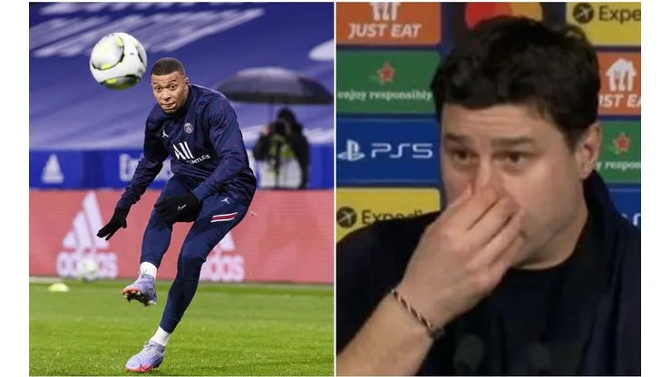 El DT parisino la pasó pésimo en la celebración del gol de Mbappé.